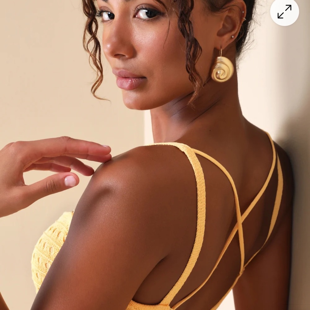 Lulu's Sunny Yellow Lace Bralette